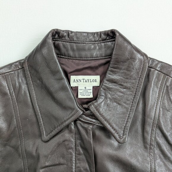 Ann Taylor Women's Brown Leather Vest Size Small USA Made - Picture 4 of 11